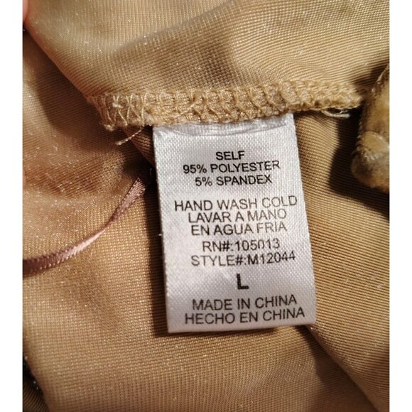 How Very Loved Large Crushed Velvet Cardigan, Gold Tone, Embroidered Lagenlook - Picture 5 of 5